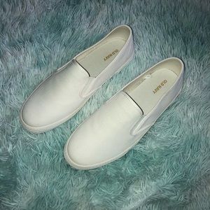 White Slip-On Sneakers